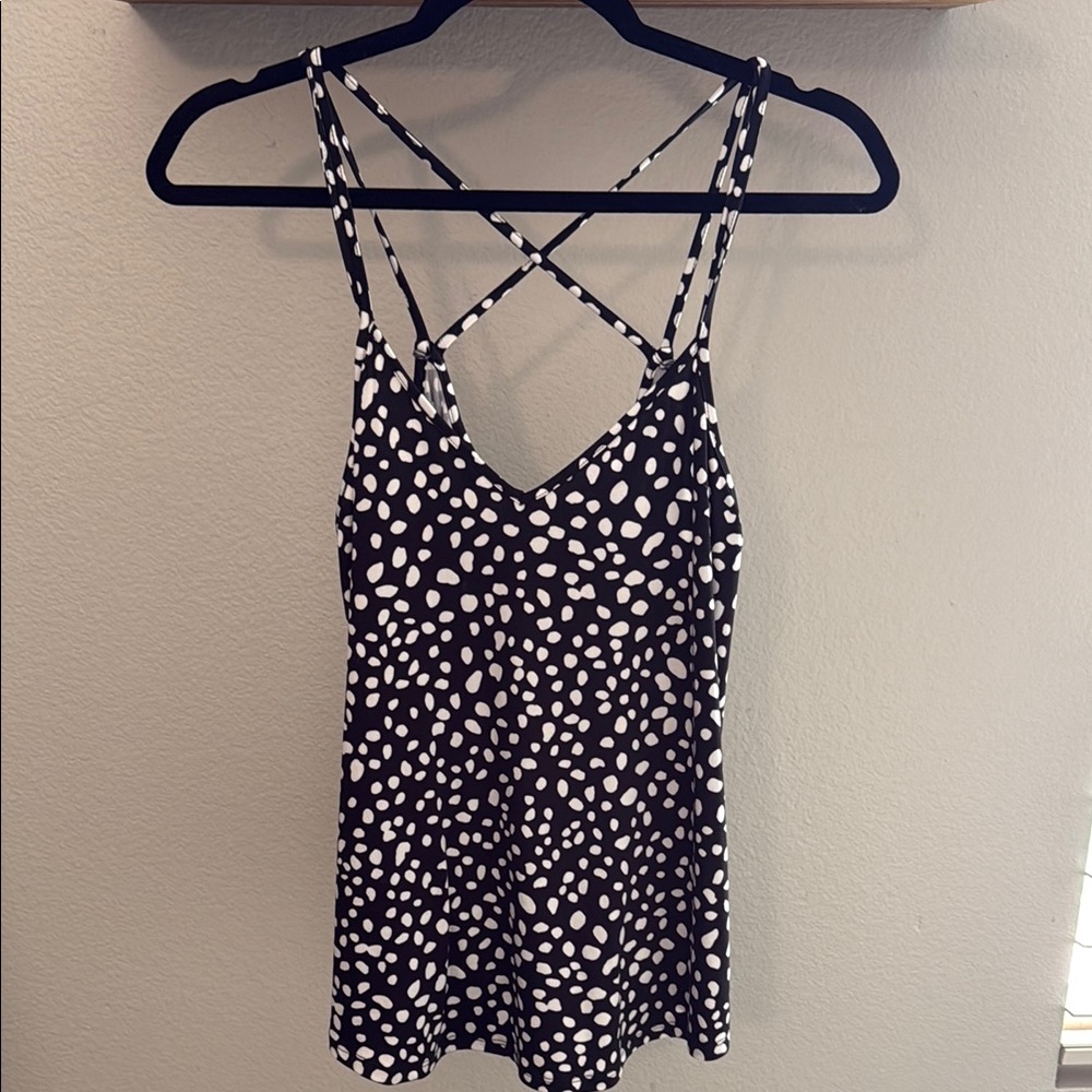 Papermoon Black and White Backless Fitted Camisole